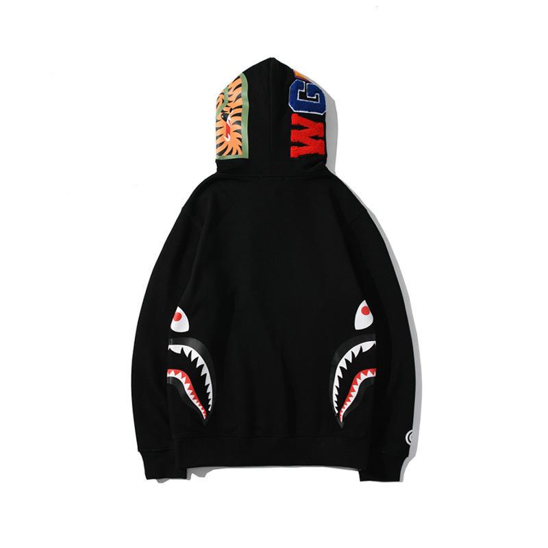 Bathing Ape Hoodie Hooded Cardigan Zipper Sweater Men's and Women's Pure Cotton