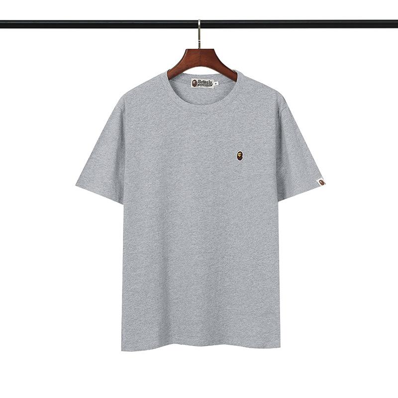 Bathing Ape T-Shirt Embroidered Ape Head Short Sleeve Cotton T-shirt