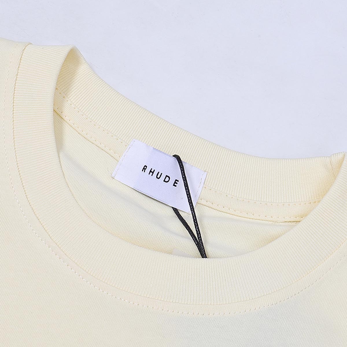 Rhude T-shirts Varenna Town Printed Cotton Casual Short Sleeves Men and Women