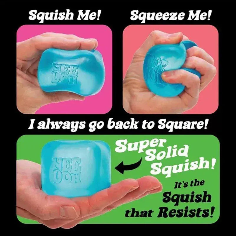Needoh Nice Cube - Pocket Stress Relief Fidget for Anxiety & Focus